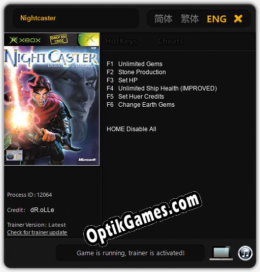 Nightcaster: Cheats, Trainer +6 [dR.oLLe]