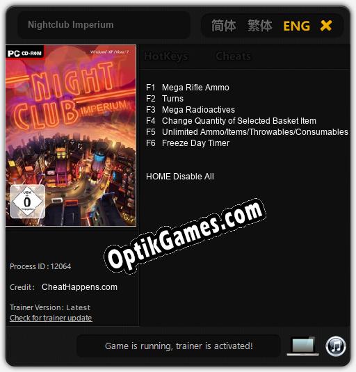 Nightclub Imperium: TRAINER AND CHEATS (V1.0.62)