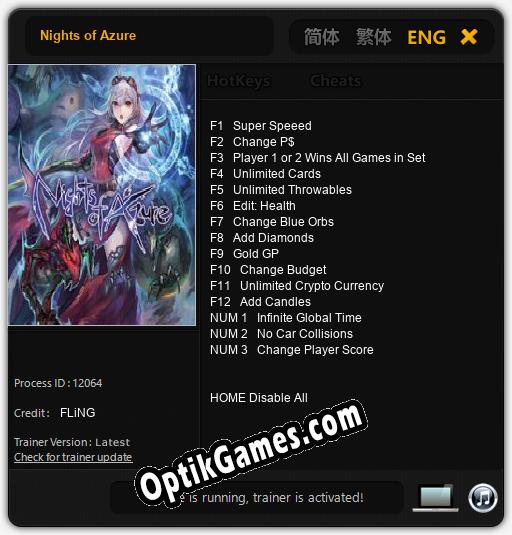 Nights of Azure: TRAINER AND CHEATS (V1.0.14)