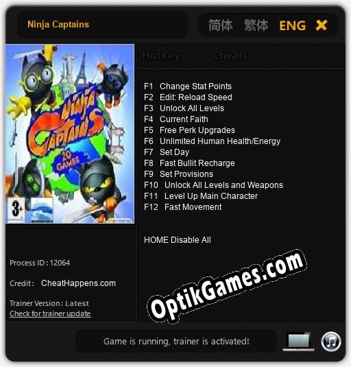 Ninja Captains: Cheats, Trainer +12 [CheatHappens.com]