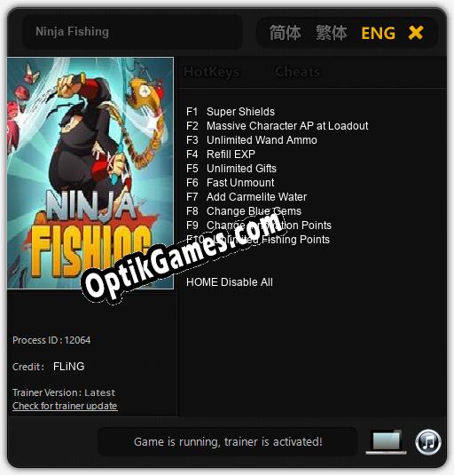 Ninja Fishing: TRAINER AND CHEATS (V1.0.63)