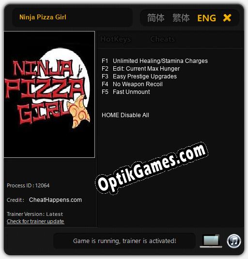 Ninja Pizza Girl: Trainer +5 [v1.5]