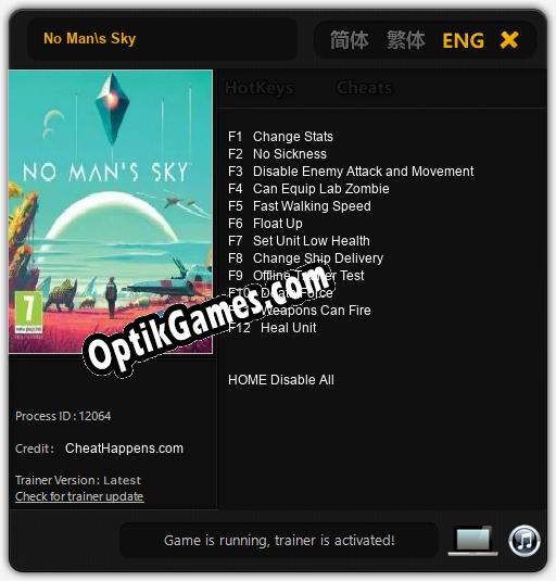 No Mans Sky: Cheats, Trainer +12 [CheatHappens.com]