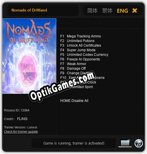 Nomads of Driftland: TRAINER AND CHEATS (V1.0.38)