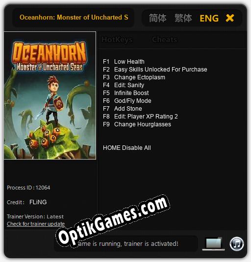 Oceanhorn: Monster of Uncharted Seas: Cheats, Trainer +9 [FLiNG]
