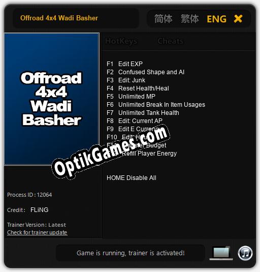 Trainer for Offroad 4x4 Wadi Basher [v1.0.7]