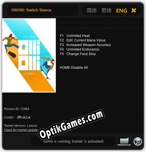 OlliOlli: Switch Stance: TRAINER AND CHEATS (V1.0.58)