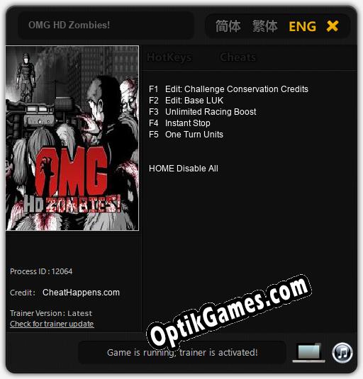 OMG HD Zombies!: Trainer +5 [v1.1]