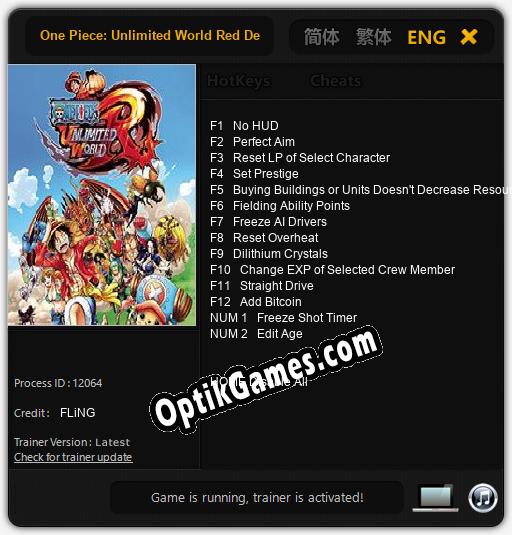One Piece: Unlimited World Red Deluxe Edition: Cheats, Trainer +14 [FLiNG]