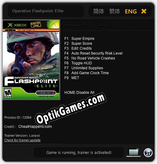 Operation Flashpoint: Elite: Trainer +9 [v1.2]