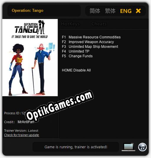 Operation: Tango: Trainer +5 [v1.8]