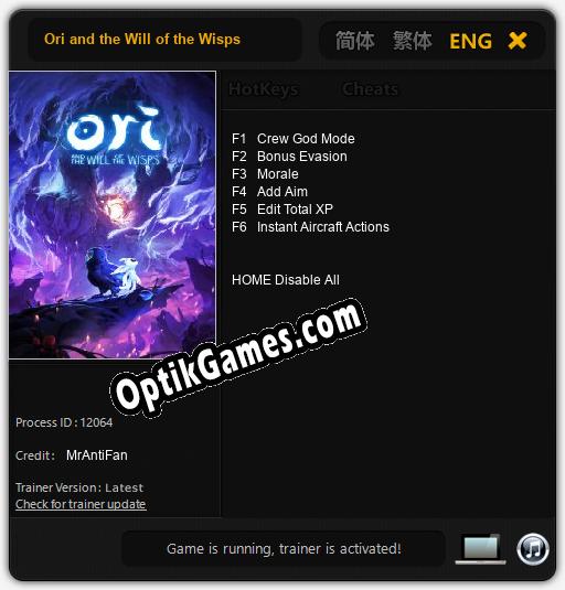 Ori and the Will of the Wisps: Trainer +6 [v1.4]