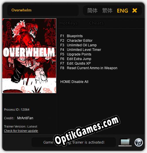 Overwhelm: TRAINER AND CHEATS (V1.0.20)