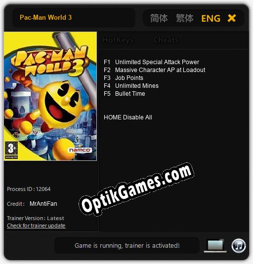 Pac-Man World 3: Trainer +5 [v1.8]