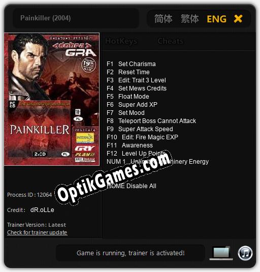 Painkiller (2004): Cheats, Trainer +13 [dR.oLLe]