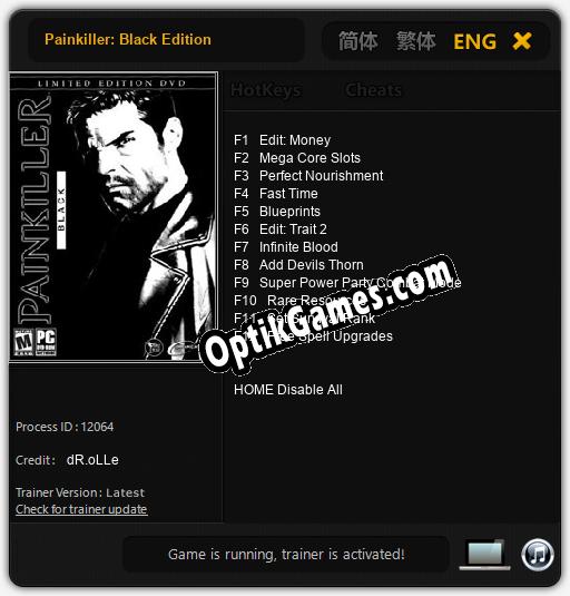 Painkiller: Black Edition: Cheats, Trainer +12 [dR.oLLe]