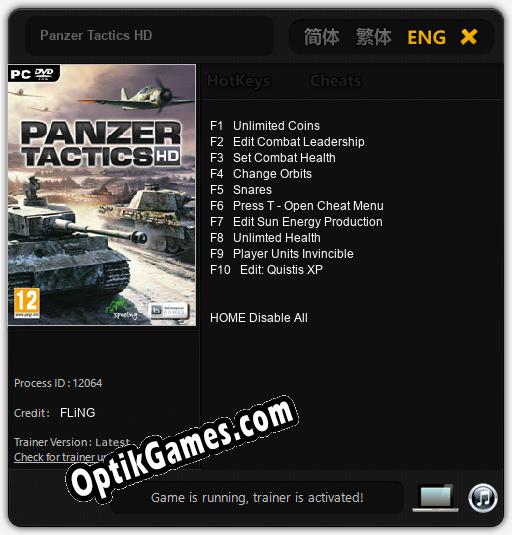 Trainer for Panzer Tactics HD [v1.0.2]