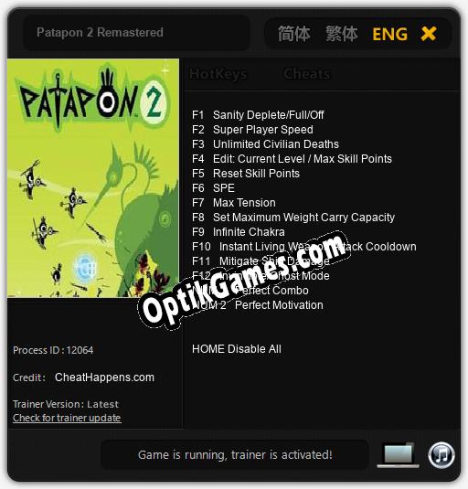 Patapon 2 Remastered: Trainer +14 [v1.8]