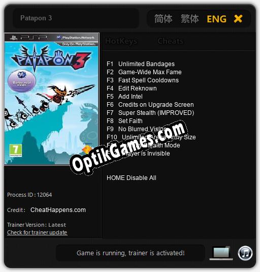 Patapon 3: Cheats, Trainer +12 [CheatHappens.com]