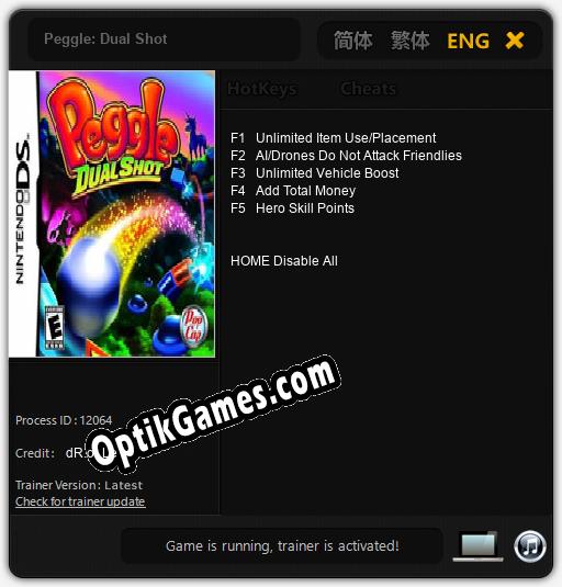 Peggle: Dual Shot: TRAINER AND CHEATS (V1.0.48)