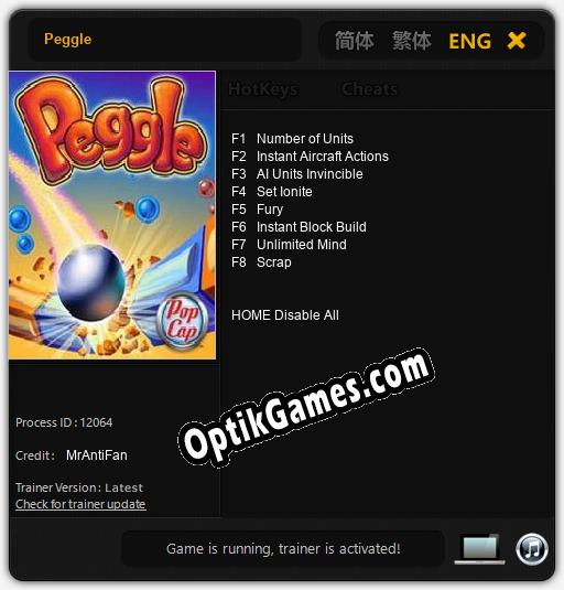 Peggle: Cheats, Trainer +8 [MrAntiFan]