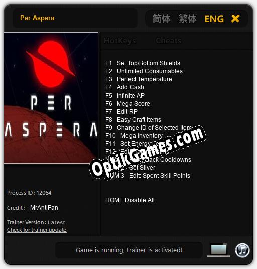 Trainer for Per Aspera [v1.0.7]