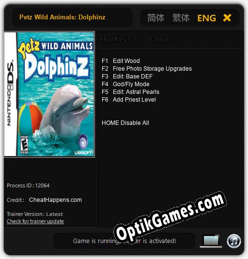 Trainer for Petz Wild Animals: Dolphinz [v1.0.7]