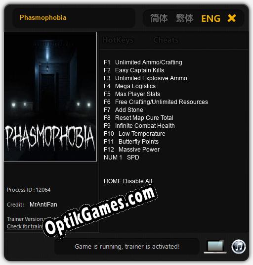 Trainer for Phasmophobia [v1.0.4]