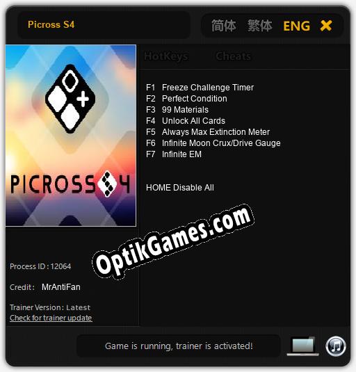 Trainer for Picross S4 [v1.0.1]