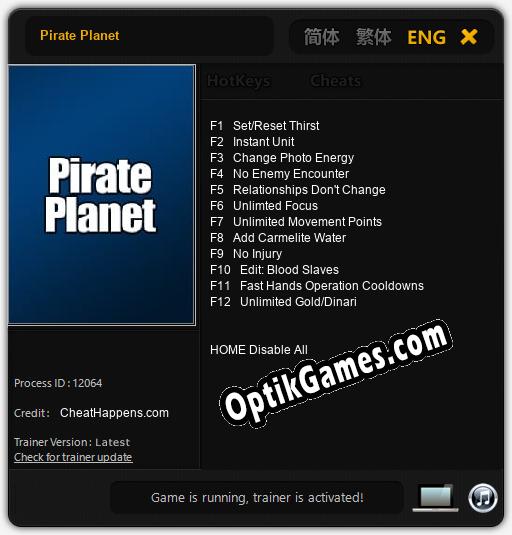 Pirate Planet: Trainer +12 [v1.6]