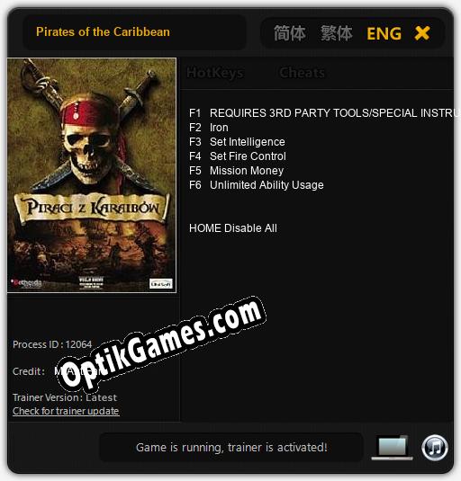 Pirates of the Caribbean: TRAINER AND CHEATS (V1.0.28)