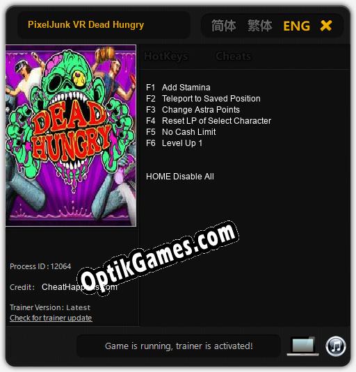 PixelJunk VR Dead Hungry: TRAINER AND CHEATS (V1.0.75)