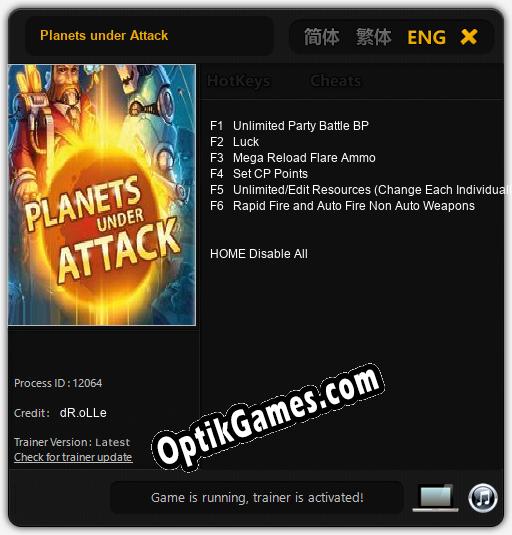 Planets under Attack: Cheats, Trainer +6 [dR.oLLe]