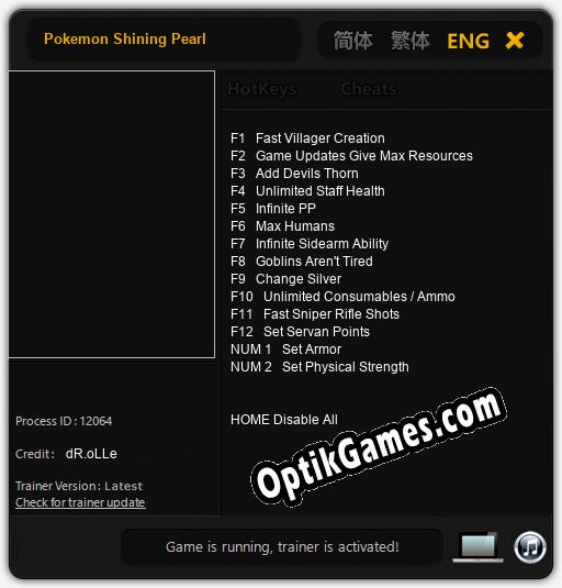 Pokemon Shining Pearl: Trainer +9 [v1.3]