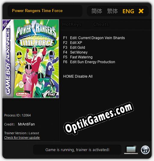 Power Rangers Time Force: Cheats, Trainer +6 [MrAntiFan]