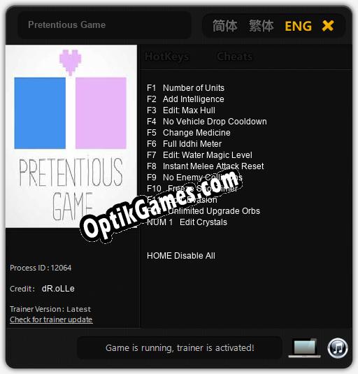 Pretentious Game: TRAINER AND CHEATS (V1.0.7)