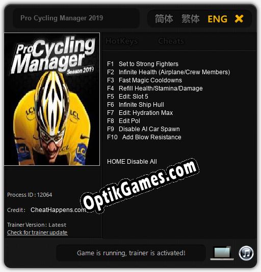 Pro Cycling Manager 2019: Trainer +10 [v1.4]