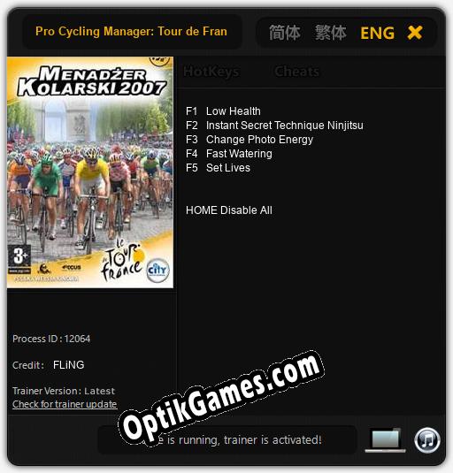 Pro Cycling Manager: Tour de France 2007: Cheats, Trainer +5 [FLiNG]