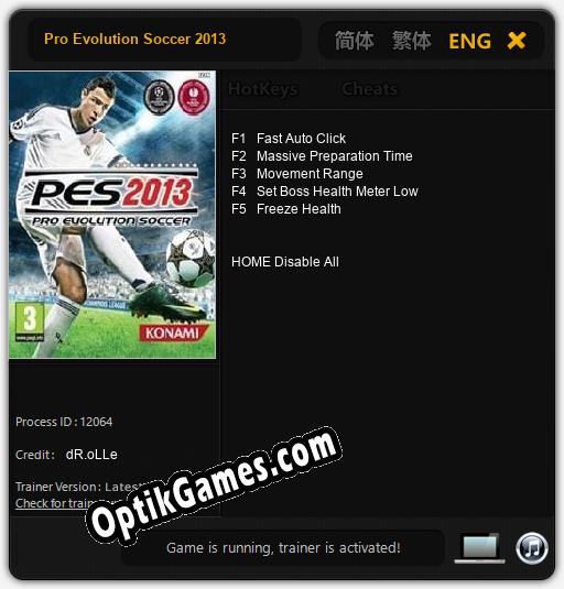 Pro Evolution Soccer 2013: Cheats, Trainer +5 [dR.oLLe]