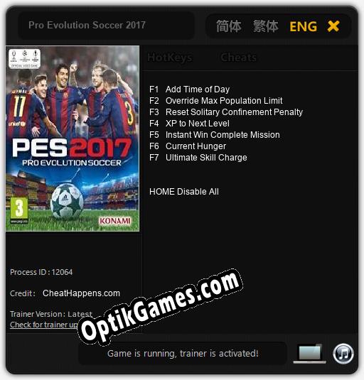 Pro Evolution Soccer 2017: TRAINER AND CHEATS (V1.0.85)