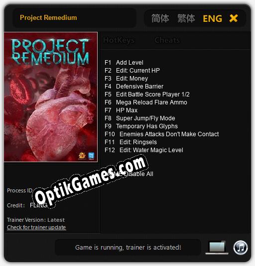 Trainer for Project Remedium [v1.0.4]