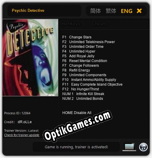 Psychic Detective: TRAINER AND CHEATS (V1.0.52)