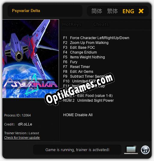 Psyvariar Delta: Trainer +14 [v1.9]