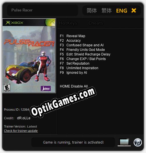 Trainer for Pulse Racer [v1.0.1]