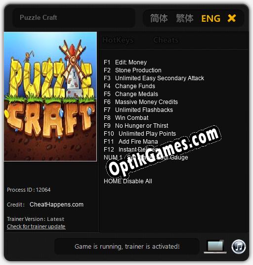 Puzzle Craft: TRAINER AND CHEATS (V1.0.79)