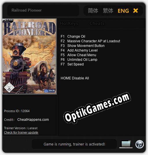 Trainer for Railroad Pioneer [v1.0.3]