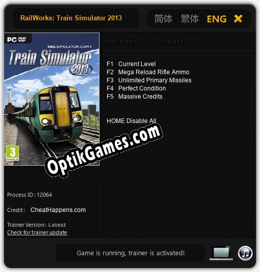 RailWorks: Train Simulator 2013: Cheats, Trainer +5 [CheatHappens.com]