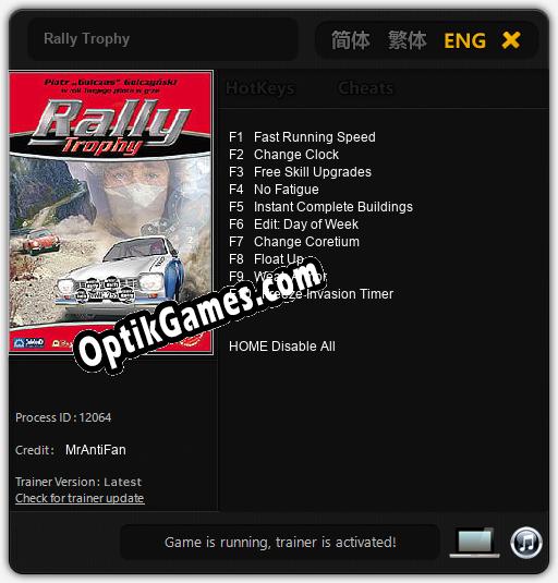 Rally Trophy: Trainer +10 [v1.7]