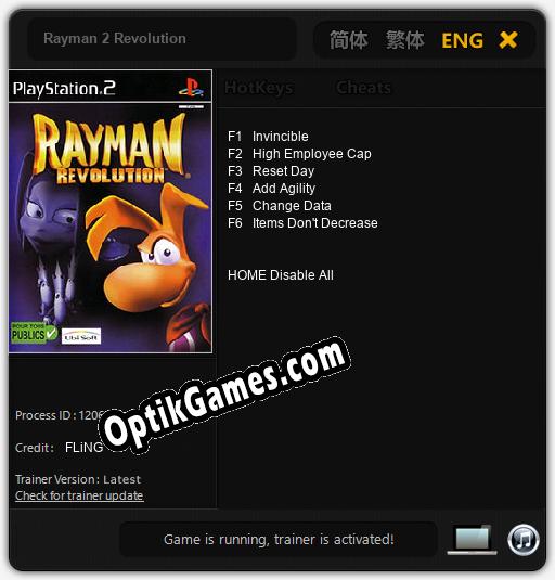 Rayman 2 Revolution: TRAINER AND CHEATS (V1.0.23)