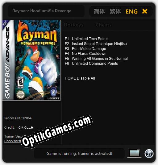 Rayman: Hoodlums Revenge: Trainer +6 [v1.4]